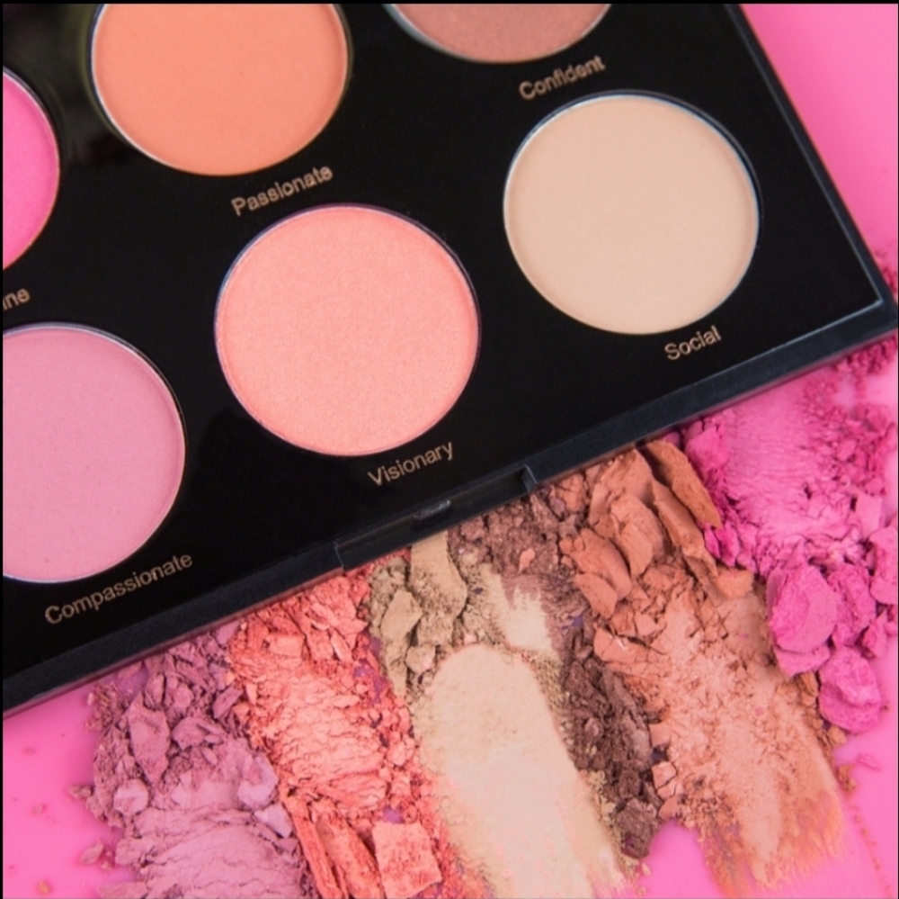 CLEARANCE! Realher 6-Pan Pro Blush Palette: You Are Beautiful, .11oz x6, NIB - Picture 4 of 5